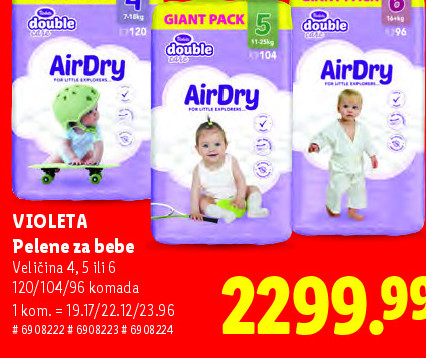 VIOLETA Pelene za bebe