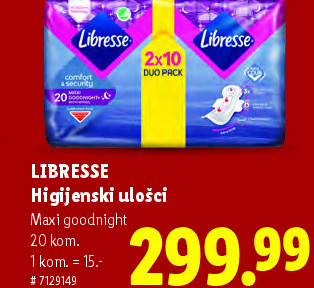 LIBRESSE Higijenski ulošci