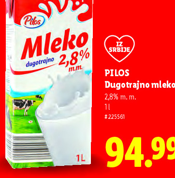 PILOS Dugotrajno mleko