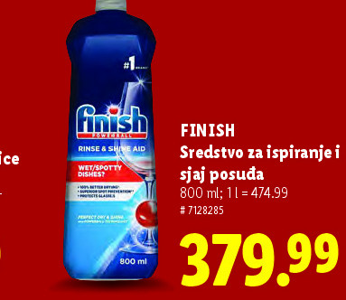 FINISH Sredstvo za ispiranje i sjaj posuđa