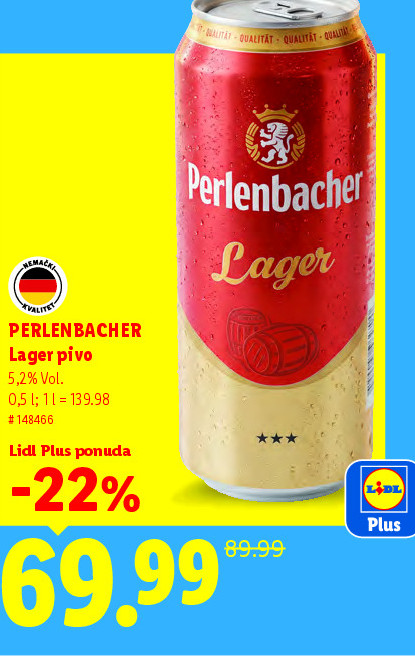 PERLENBACHER Lager pivo