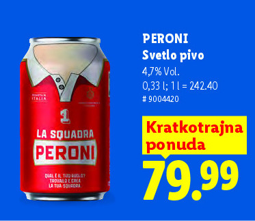 PERONI Svetlo pivo