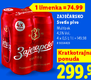 ZAJECARSKO Svetlo pivo