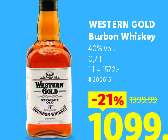 WESTERN GOLD Bourbon Whiskey