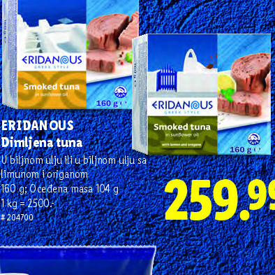ERIDANOUS Dimljena tuna