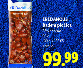 ERIDANOUS Badem pločica