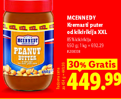 MCKENNEDY Kremasti puter od kikirikija XXL