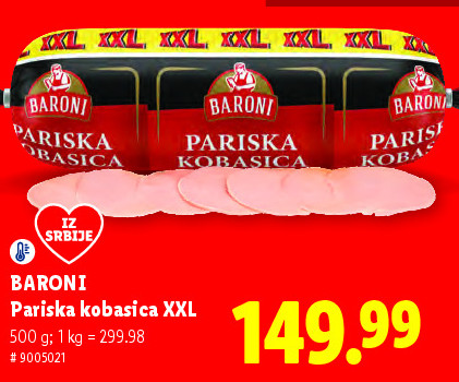 BARONI Pariska kobasica XXL