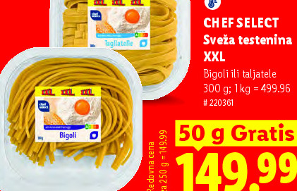 CH EF SELECT Sveža testenina XXL