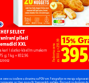Chef Select Panirani pileći komadići XXL