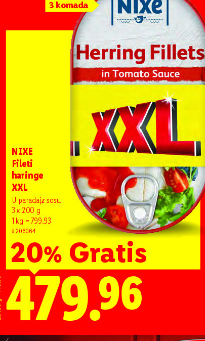 NIXE Fileti haringe XXL