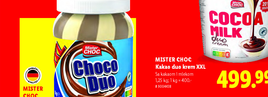 MISTER CHOC Choco Duo krem XXL