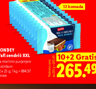 SONDEY Vafl sendvič XXL