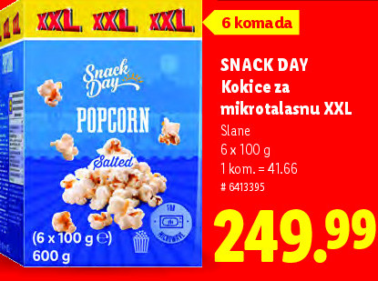 SNACK DAY Kokice za mikrotalasnu XXL
