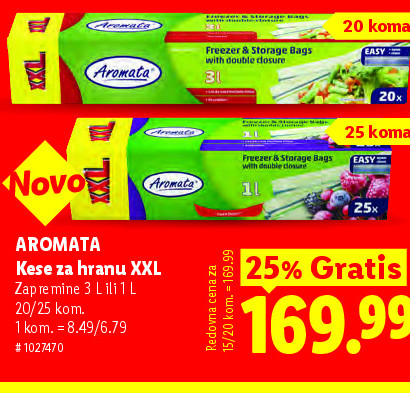 Aromata Kese za hranu XXL