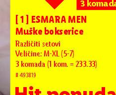 ESMARA MEN Muške bokserice