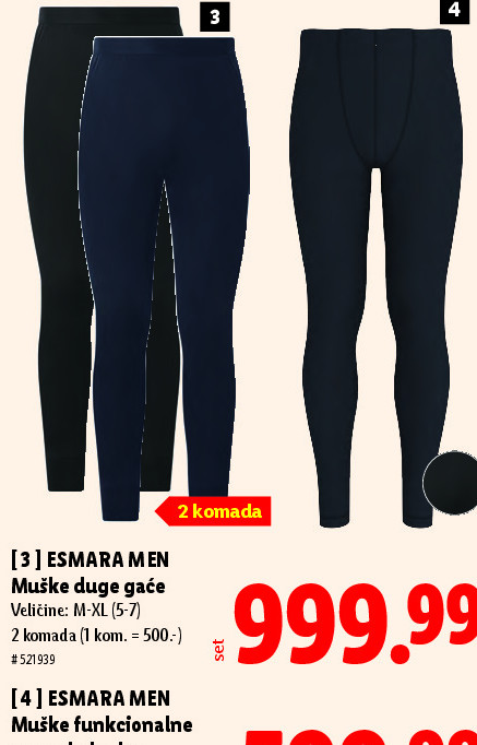 [ 3 ] ESMARA MEN Muške duge gaće