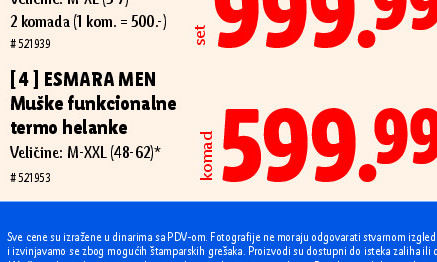[ 4 ] ESMARA MEN Muške funkcionalne termo helanke