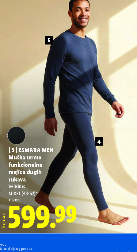 [ 5 ] ESMARA MEN Muška termo funkcionalna majica dugih rukava