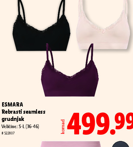 ESMARA Rebrasti seamless grudnjak