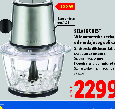 Višenamjenska seckalica od nerđajućeg čelika