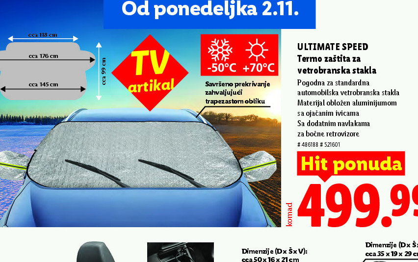 ULTIMATE SPEED Termo zaštita za vetrobranska stakla