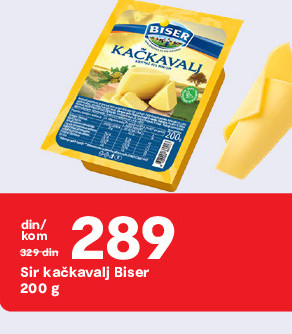 Sir kačkavalj Biser 200 g