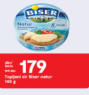 Topljeni sir Biser natur 140 g