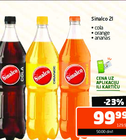 Sinalco 2l cola, orange, ananas