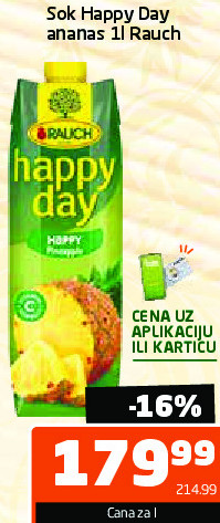 Sok Happy Day ananas 1l Rauch