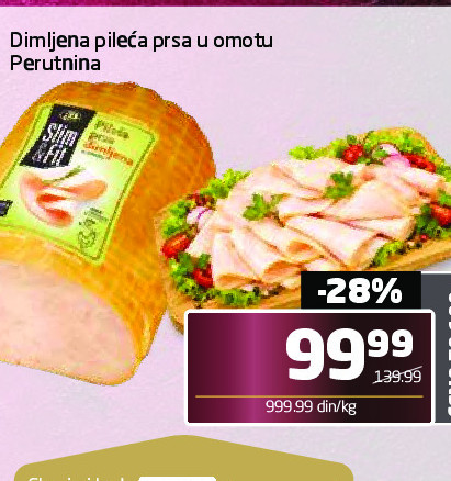Dimljena pileća prsa u omotu