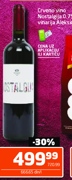 Crveno vino Nostalgija 0.75l