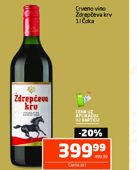 Crveno vino Ždrepčeva krv 1l