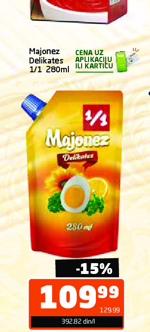 Majonez Delikates 1/1 290ml