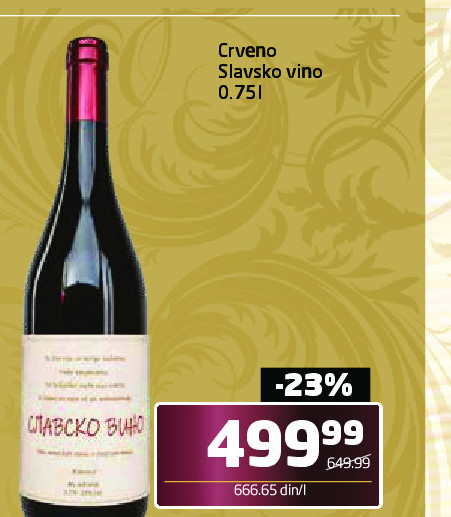 Crveno Slavsko vino 0.75l