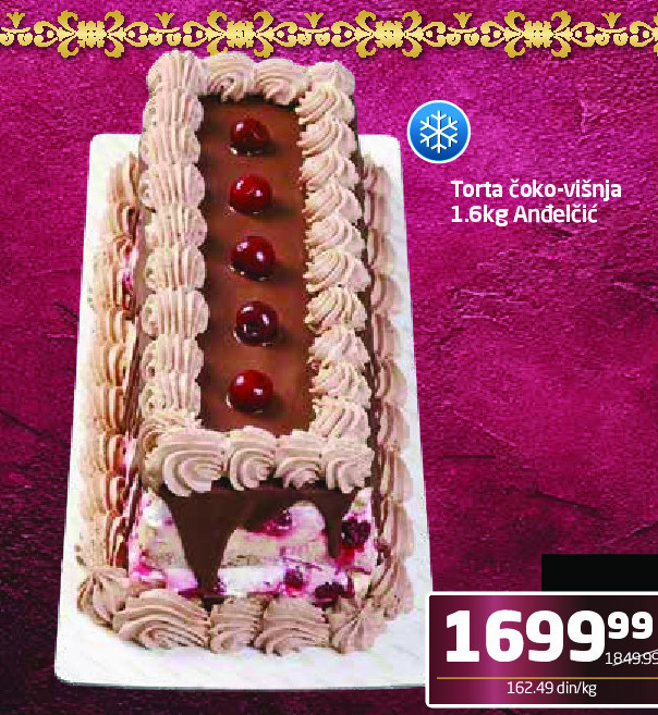 Torta čoko-višnja 1.6kg Anđelčić