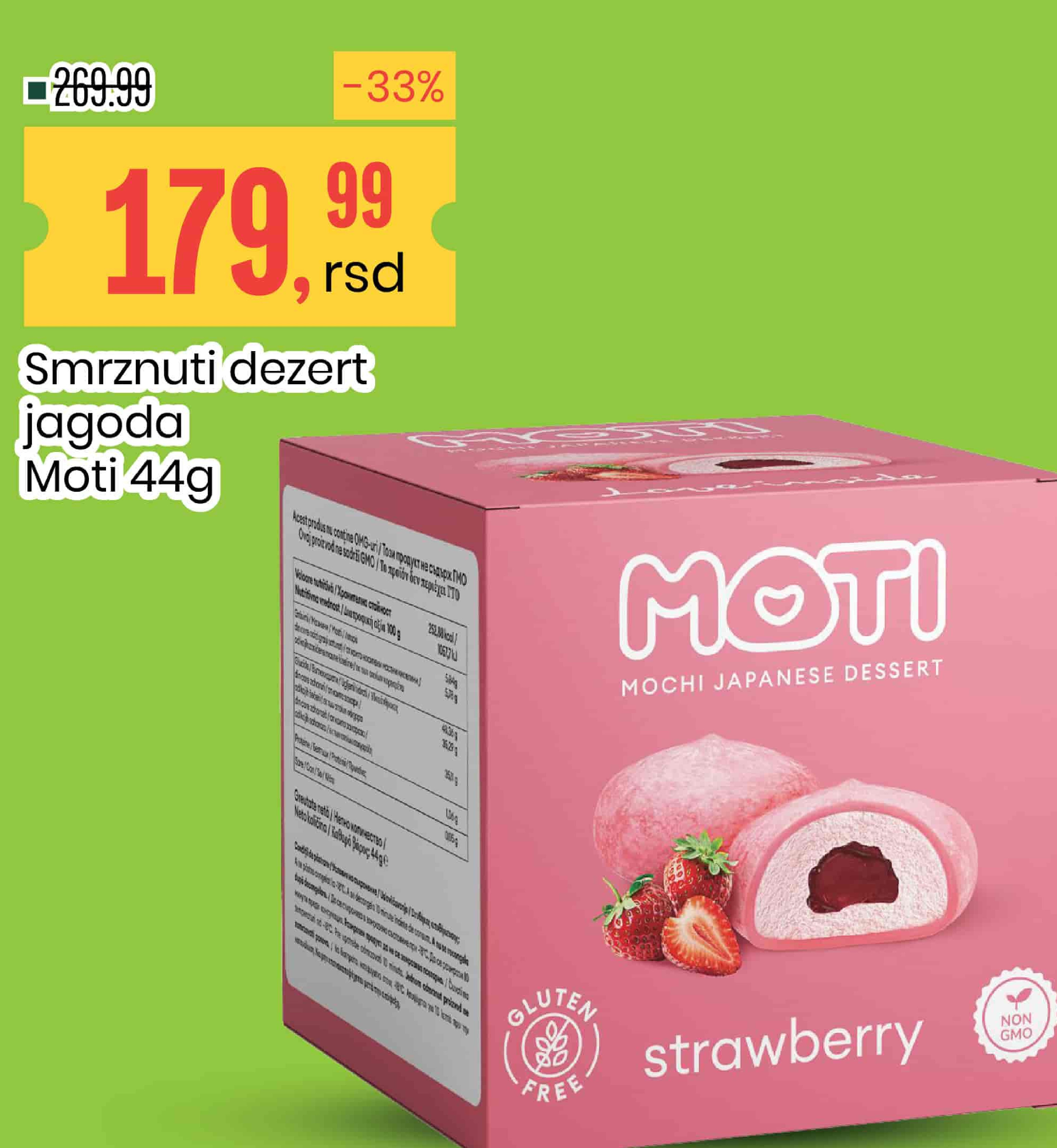 Smrznuti dezert Jagoda Moti 44g