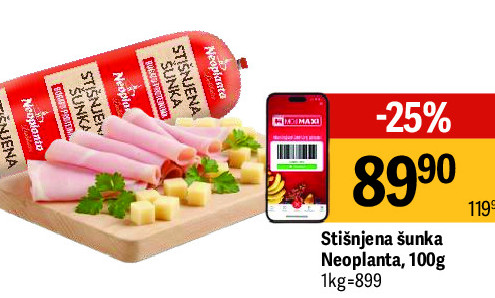 Stanjena šunka Neoplanta, 100g