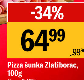 Pizza šunka Zlatiborac, 100g