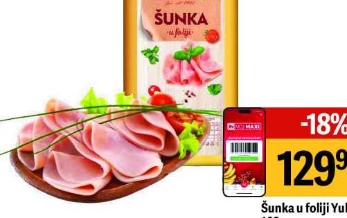 Šunka u foliji Yuhor, 100g