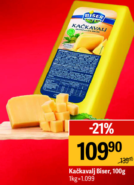 Kačkavalj Biser, 100g