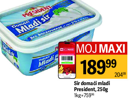 Sir domaći mladi President, 250g