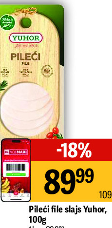 Pileći file slajs Yuhor, 100g