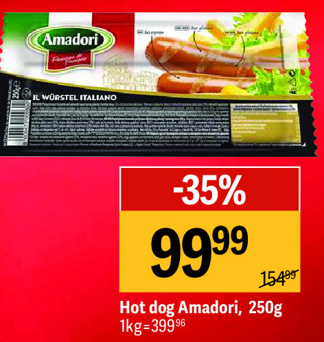 Hot dog Amadori, 250g