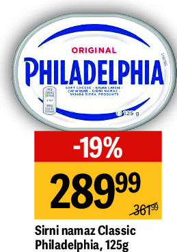 Sirni namaz Classic Philadelphia, 125g