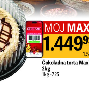 Čokoladna torta Maxi, 2kg