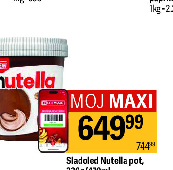 Sladoled Nutella pot, 230g/470g