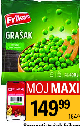 Smrznuti grašak Frikom, 400g
