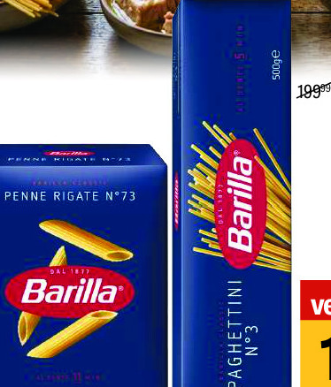 Makaronа Penne rigate, Špagete no3 Barilla, 500g