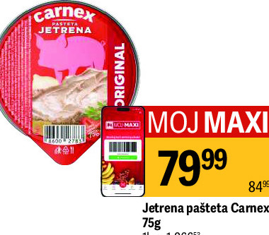 Jetrena pašteta Carnex, 75g